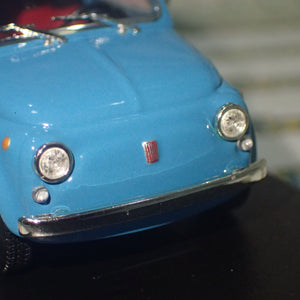 Minichamps 400 121601 - 1/43 Scale Fiat 500 1965 Blue Diecast Scale Model Replica