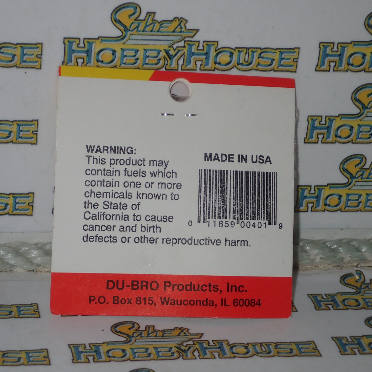 Dubro 400 – Glo-Fuel/Fuel Tank Stopper
