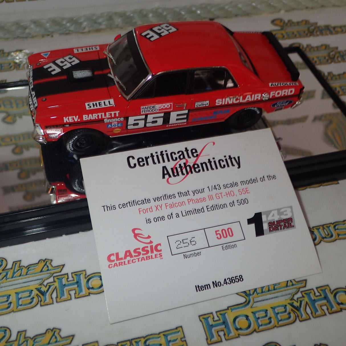 Classic Carlectables 43658 1/43 Scale Ford XY Falcon Phase 3 GT-HO 55E 1971 Bathurst