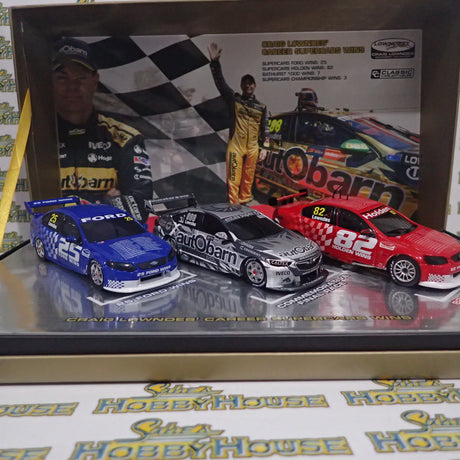 Classic Carlectables 43673 - 1/43 Scale - Craig Lowndes’ Final Race Autobarn Lowndes Racing Triple Set Diecast Scale Model Replica