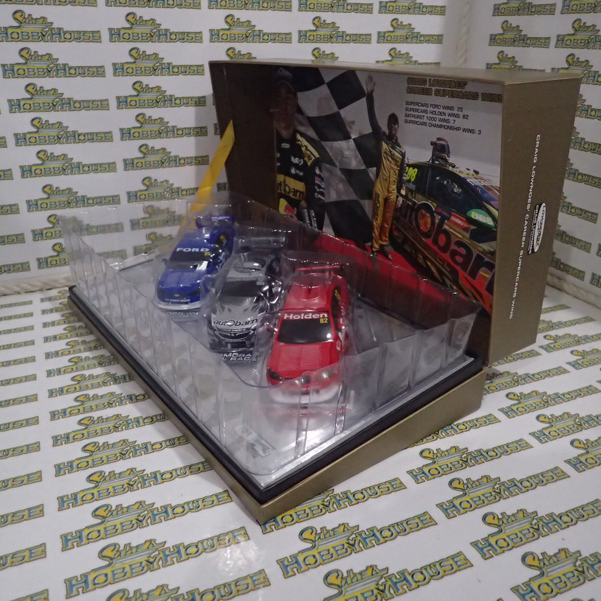 Classic Carlectables 43673 - 1/43 Scale - Craig Lowndes’ Final Race Autobarn Lowndes Racing Triple Set Diecast Scale Model Replica