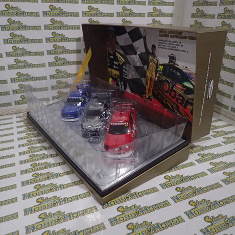 Classic Carlectables 43673 - 1/43 Scale - Craig Lowndes’ Final Race Autobarn Lowndes Racing Triple Set Diecast Scale Model Replica
