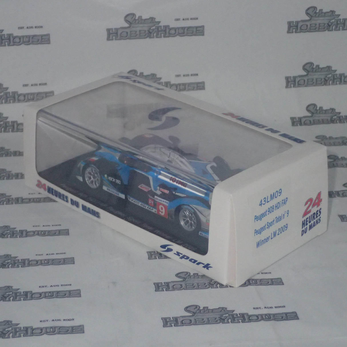 Spark Models 43LM09 – 1/43 Scale Peugeot 908 HDi FAP #9 Peugeot Sport Total Winner 2009 24Hrs Le Mans Resin Scale Model Replica