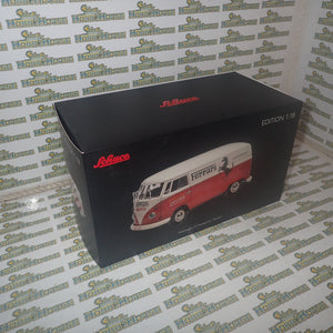 Schuco 45 003 6700 - 1/18 Scale Volkswagen T1 Transporter "Ferrari" Diecast Model Replica