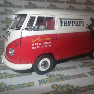 Schuco 45 003 6700 - 1/18 Scale Volkswagen T1 Transporter "Ferrari" Diecast Model Replica