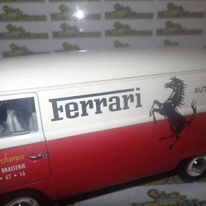 Schuco 45 003 6700 - 1/18 Scale Volkswagen T1 Transporter "Ferrari" Diecast Model Replica