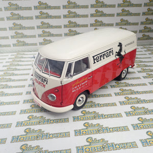 Schuco 45 003 6700 - 1/18 Scale Volkswagen T1 Transporter "Ferrari" Diecast Model Replica