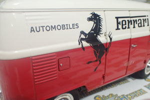 Schuco 45 003 6700 - 1/18 Scale Volkswagen T1 Transporter "Ferrari" Diecast Model Replica