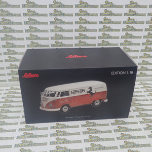 Schuco 45 003 6700 - 1/18 Scale Volkswagen T1 Transporter "Ferrari" Diecast Model Replica