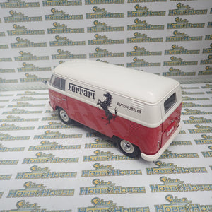 Schuco 45 003 6700 - 1/18 Scale Volkswagen T1 Transporter "Ferrari" Diecast Model Replica
