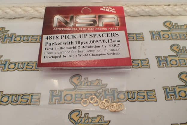 NSR Pick-up Spacers - Pick-up guide brass spacers 0,005" / 0,12mm. (10 pcs)