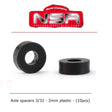 NSR Plastic Spacers - 3/32" axle plastic spacers Black (10 pcs) 2 MM
