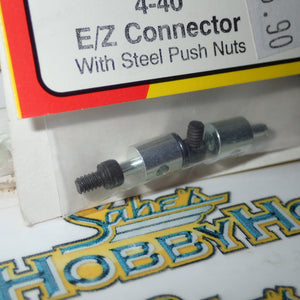Dubro 490 - Heavy Duty 4-40 E/Z Connector with Steel Push Nuts
