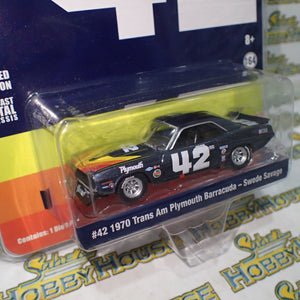 ACME - 1/64 Scale - GL-51264 #42 1970 Plymouth Trans Am Barracuda - Swede Savage Diecast Scale Model Replica