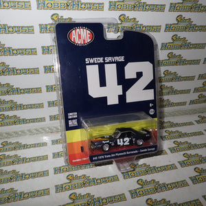 ACME - 1/64 Scale - GL-51264 #42 1970 Plymouth Trans Am Barracuda - Swede Savage Diecast Scale Model Replica