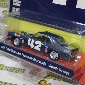ACME - 1/64 Scale - GL-51264 #42 1970 Plymouth Trans Am Barracuda - Swede Savage Diecast Scale Model Replica