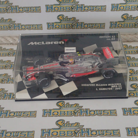 Minichamps 530 074302- 1/43 Scale Vodafone McLaren Mercedes MP4-22 L Hamilton 2007 Scale Model Replica