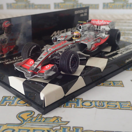 Minichamps 530 074312- 1/43 Scale Vodafone McLaren Mercedes MP4-22 L Hamilton 1st Podium, Australia GP 2007 Scale Model Replica