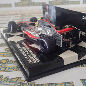 Minichamps 530 074312- 1/43 Scale Vodafone McLaren Mercedes MP4-22 L Hamilton 1st Podium, Australia GP 2007 Scale Model Replica