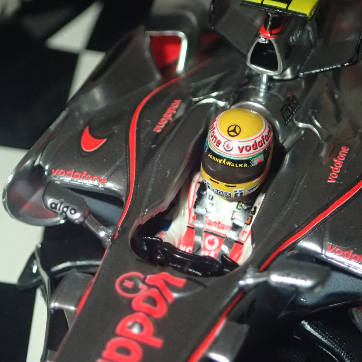 Minichamps 530 074312- 1/43 Scale Vodafone McLaren Mercedes MP4-22 L Hamilton 1st Podium, Australia GP 2007 Scale Model Replica