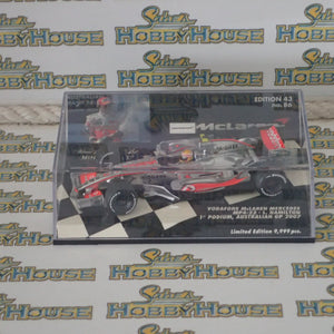 Minichamps 530 074312- 1/43 Scale Vodafone McLaren Mercedes MP4-22 L Hamilton 1st Podium, Australia GP 2007 Scale Model Replica