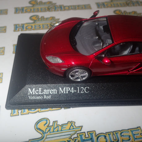 Minichamps 530 133022 - 1/43 Scale McLaren MP4-12C in Volcano Red Metallic Diecast Model Replica