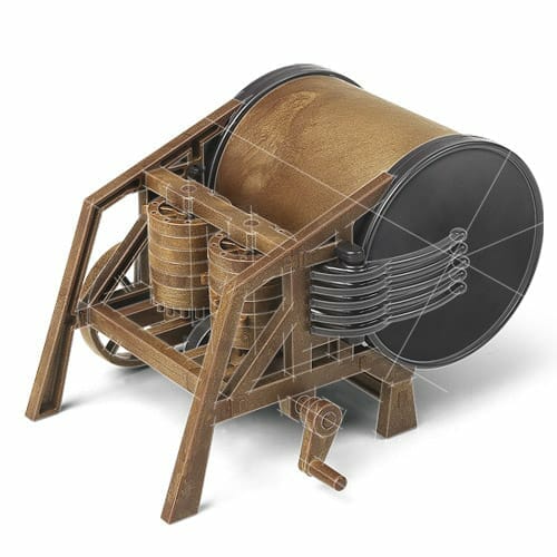 Academy 18138 - Da Vinci Series 5 - Da Vinci Mechanical Drum Snap Fit Plastic Model Kit