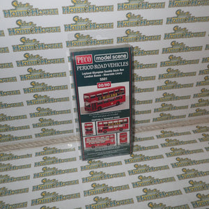 Peco Model Scene 5501 - HO/00 Scale Period Road Vehicles Leyland Olympian Double Deck Bus London Buses Riverside Livery Plastic Assembly Kit