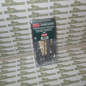 Peco Model Scene 5501 - HO/00 Scale Period Road Vehicles Leyland Olympian Double Deck Bus London Buses Riverside Livery Plastic Assembly Kit