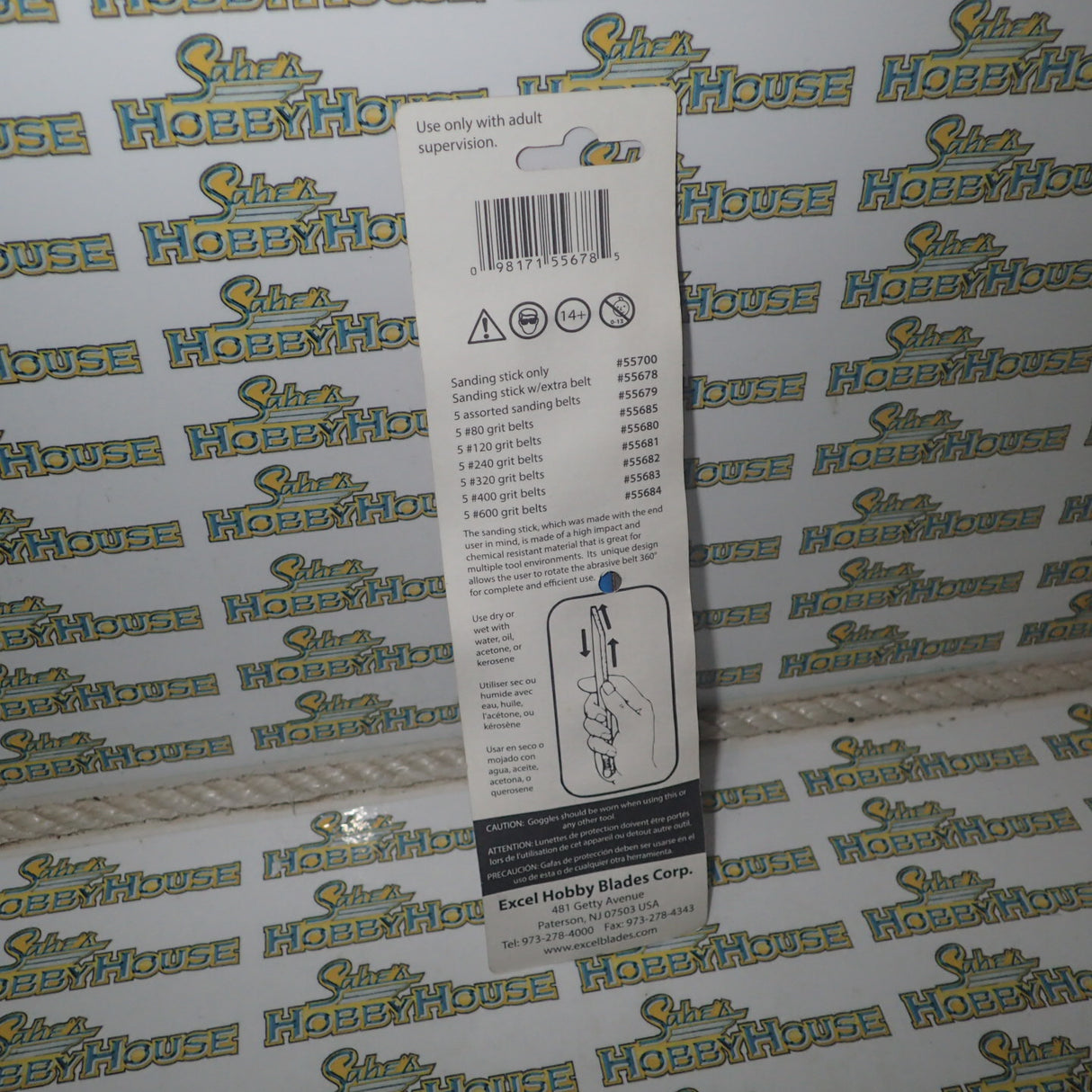 Excel - #55678 Sanding Stick with Extra Belt