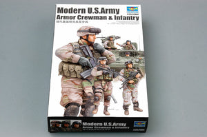 TRUMPETER - 1:35 scale - 00424 Modern U.S.Army Armor Crewman & Infantry
