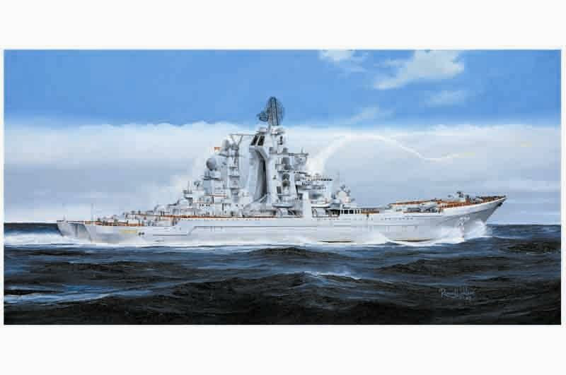 TRUMPETER - 1/350 Scale - 04520 Russian battlecruiser Admiral Ushakov (ex-Kirov) Plastic Model Kit