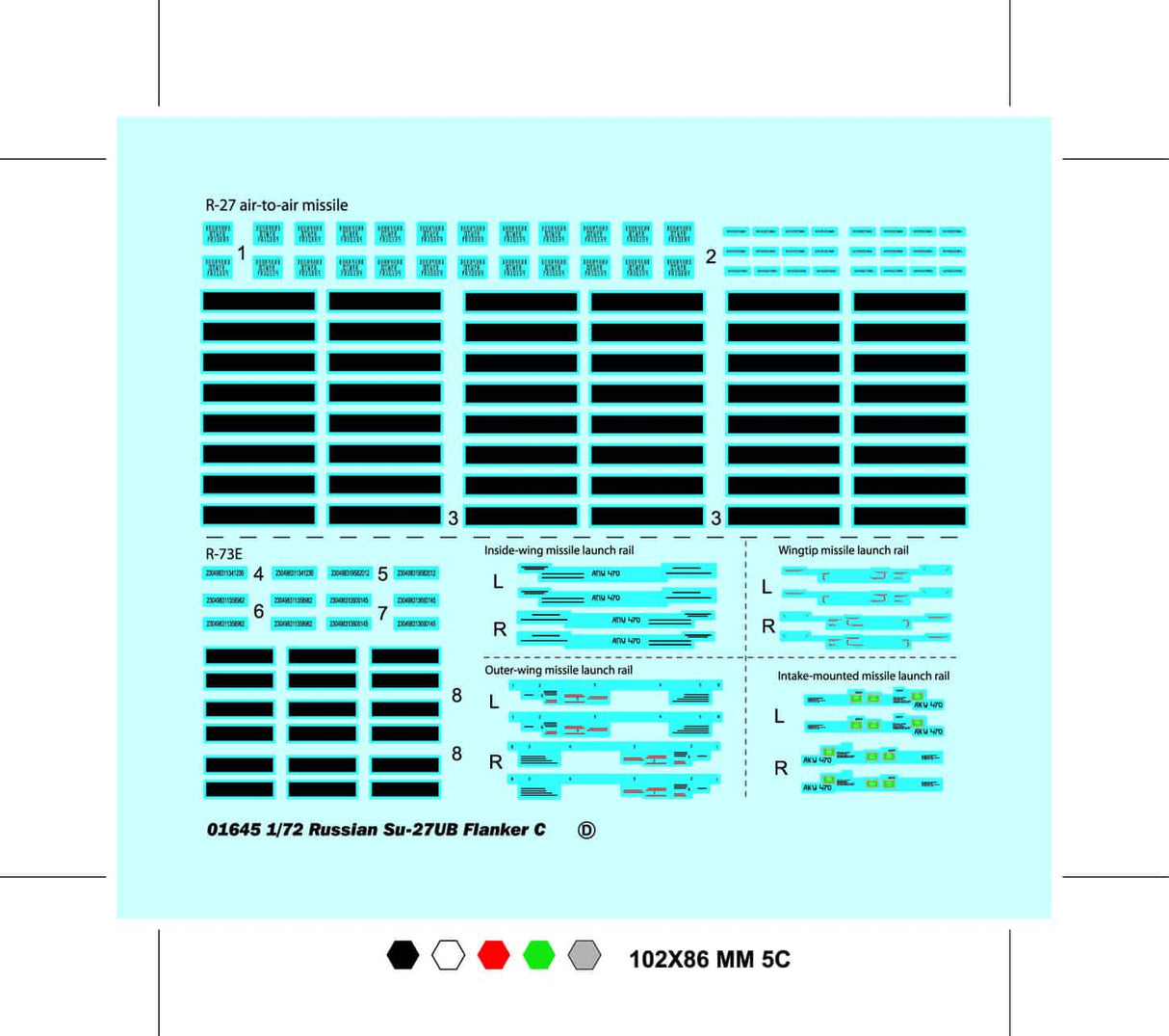 Trumpeter - 1:72 Scale - 01645 Russian Su-27UB Flanker C Fighter Plastic Model Kit