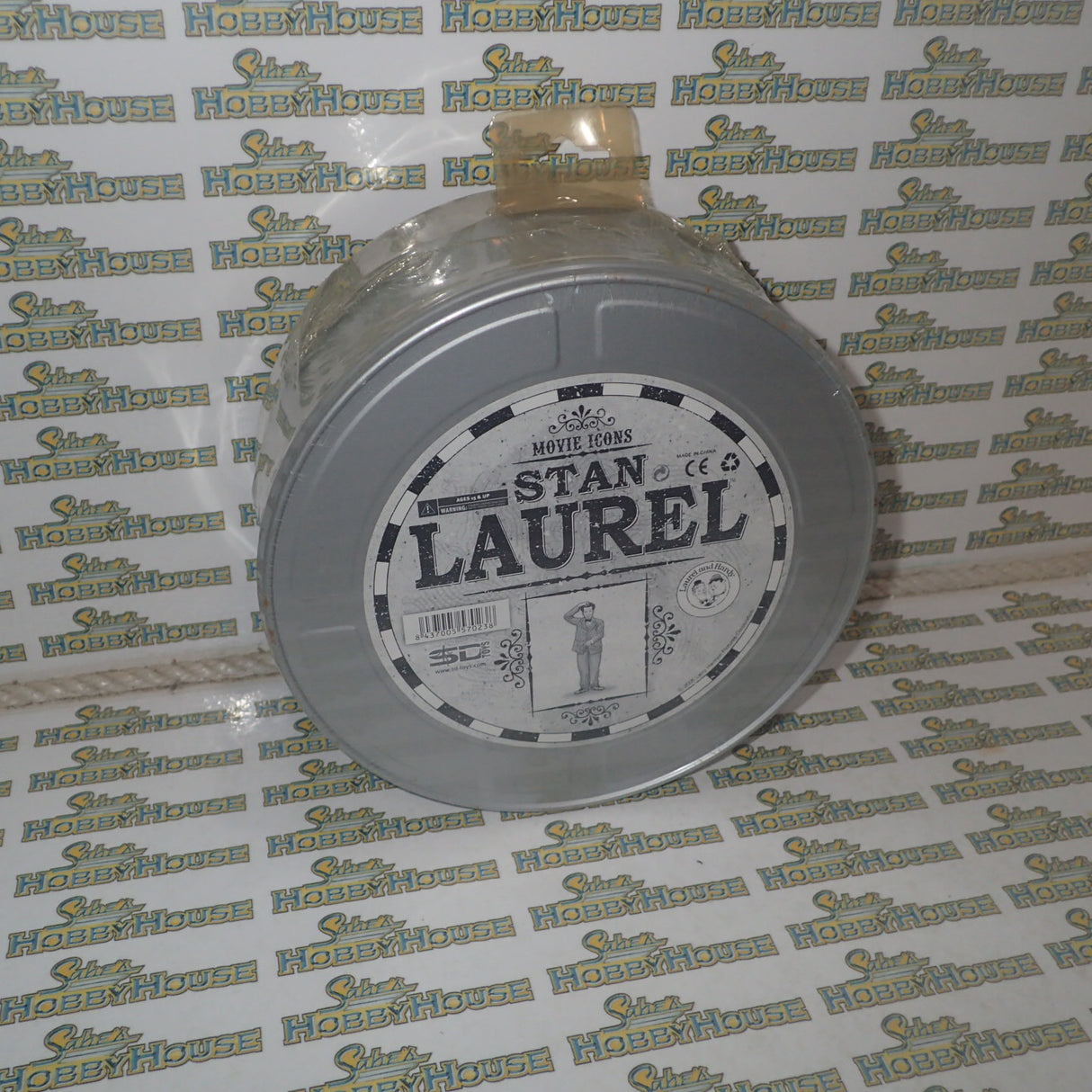 SD toys 570238 - Movie Icons Tin Movie Reel Container replica with Stan Laurel Hardy
