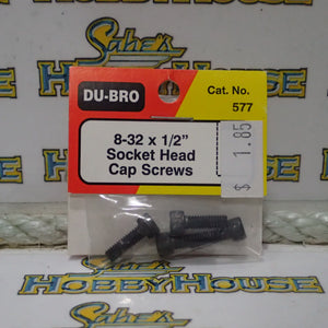 Dubro 577 - 8-32 x 1/2" Socket Head Cap Screws #577
