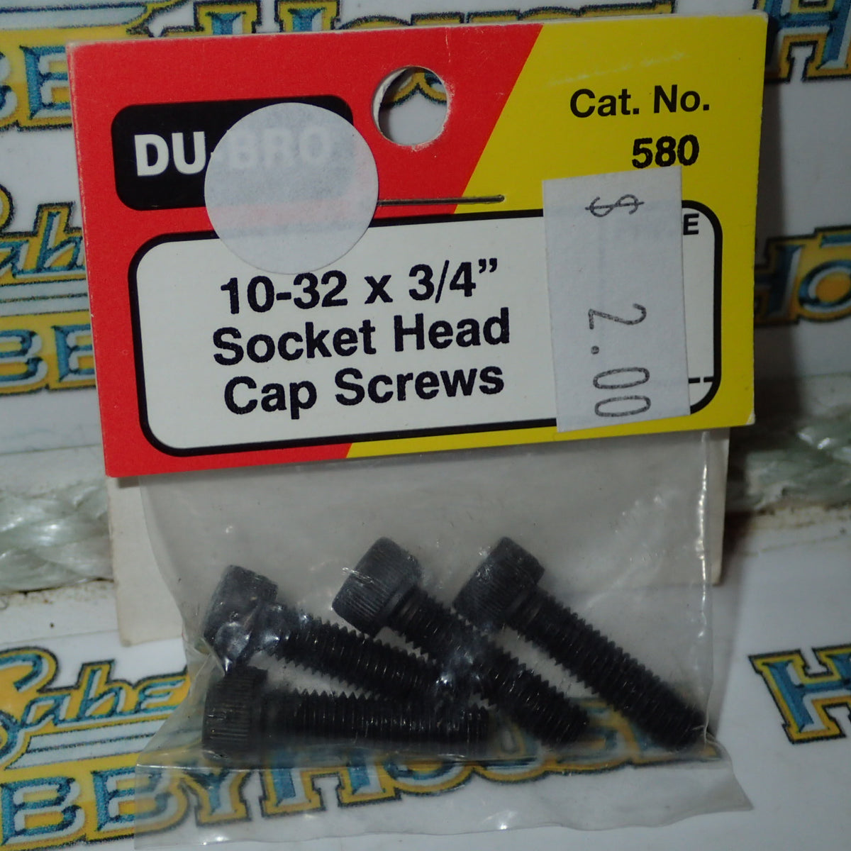 Dubro 580 - 10-32 x 3/4 Socket Head Cap Screws