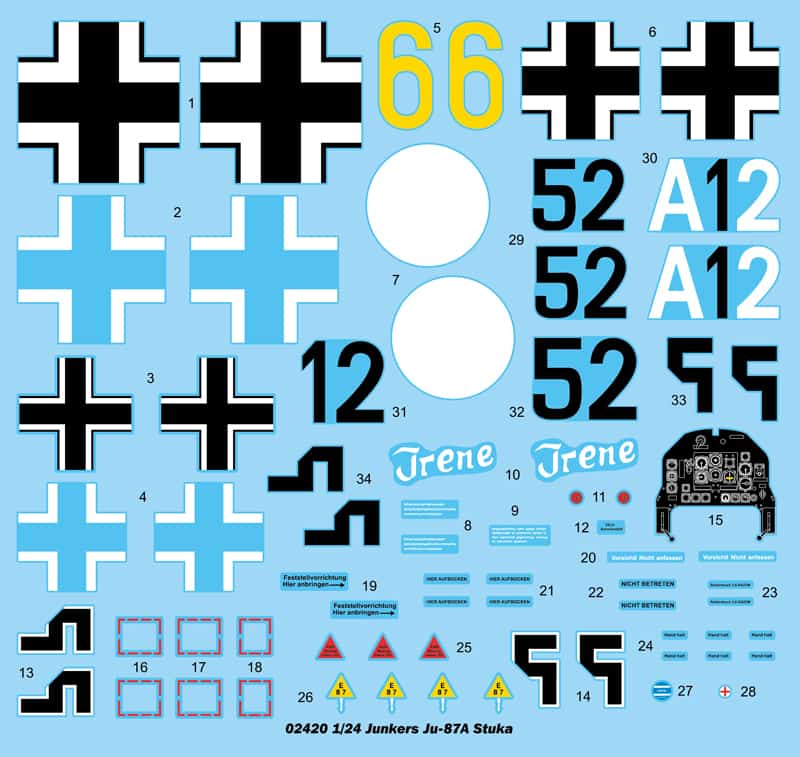 Trumpeter - 1:24 Scale - 02420 Junkers Ju-87A Stuka Plastic Model Kit