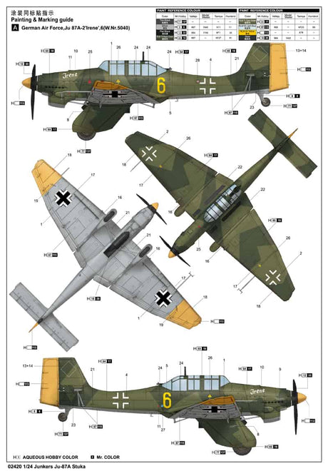 Trumpeter - 1:24 Scale - 02420 Junkers Ju-87A Stuka Plastic Model Kit