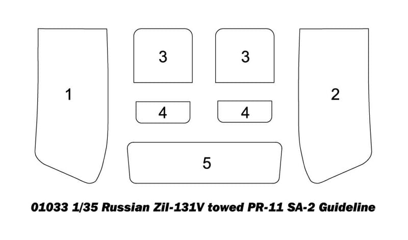 Trumpeter - 1:35 Scale - 01033 Russian Zil-131V towed PR-11 SA-2 Guideline Plastic Model Kit