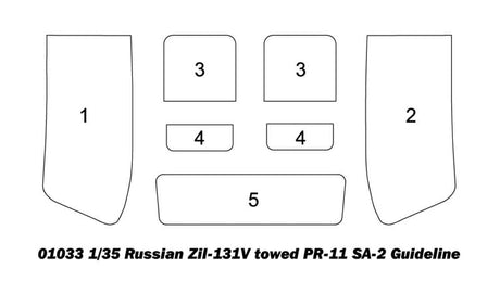 Trumpeter - 1:35 Scale - 01033 Russian Zil-131V towed PR-11 SA-2 Guideline Plastic Model Kit