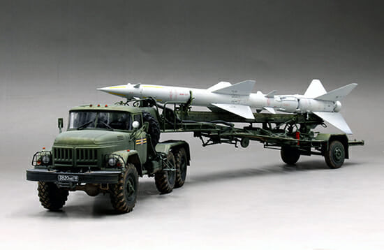 Trumpeter - 1:35 Scale - 01033 Russian Zil-131V towed PR-11 SA-2 Guideline Plastic Model Kit