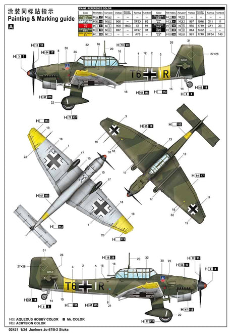 Trumpeter 02421 - 1:24 Scale - Junkers Ju-87B-2 Stuka Plastic Model Kit