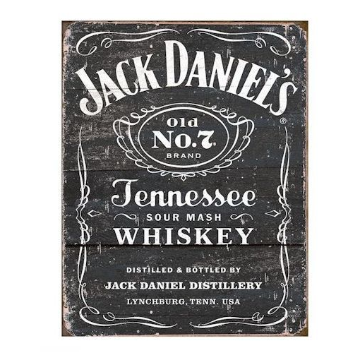 Tin Sign - Jack Daniels Weathered Logo