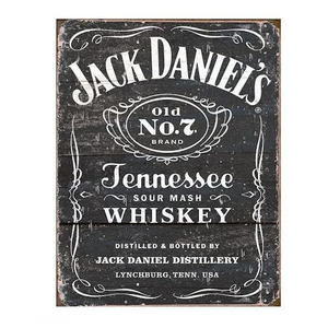 Tin Sign - Jack Daniels Weathered Logo