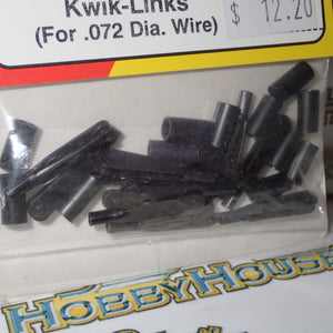 Dubro 600 - 2-56 Spring Steel Kwik-Links (For .072 Dia. Wire)