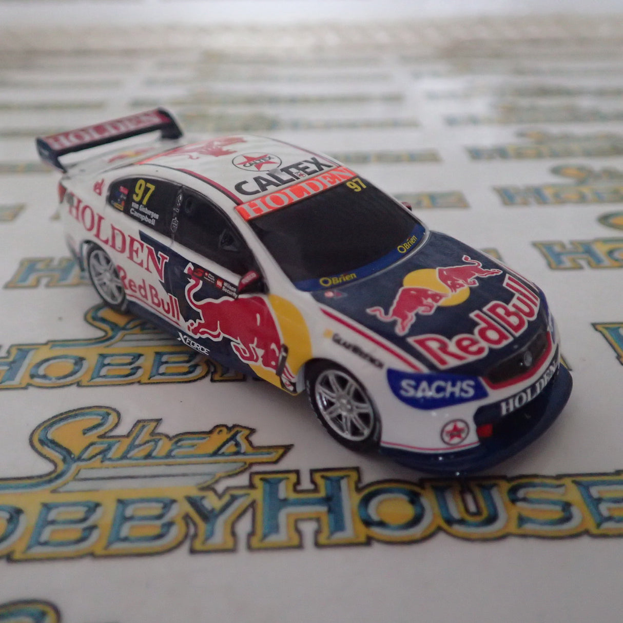 Classic Carlectables 64252 – 1/64 Scale Holden VF Commodore Red Bull Holden Racing Team's 2017 Sandown Retro Round Livery Shane Van Gisbergen/Matt Campbell #97 Diecast Model Replica
