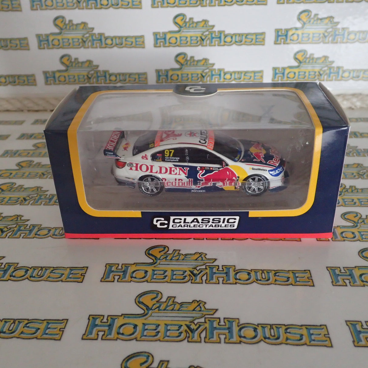 Classic Carlectables 64252 – 1/64 Scale Holden VF Commodore Red Bull Holden Racing Team's 2017 Sandown Retro Round Livery Shane Van Gisbergen/Matt Campbell #97 Diecast Model Replica