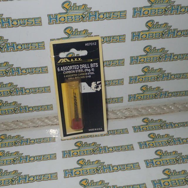 MAXX #67012 - 6 Assorted Drill Bits Carbon Steel Size 51-65 Pack of 6