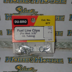 Dubro 677 - Fuel Line Clips (For Med. 3/32" I.D. Tubing)