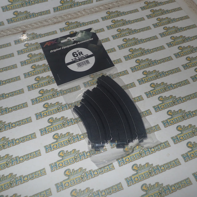 AFX 70611 - Curve, 6" Radius Dealer button-trans 1/8 Circle (45 Degree) Track